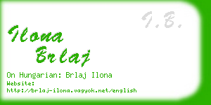 ilona brlaj business card